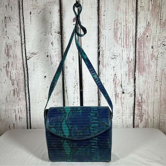 Vintage Stuart Weitzman Snakeskin Leather Spain Structured Shoulder Purse Bag - Picture 3 of 15